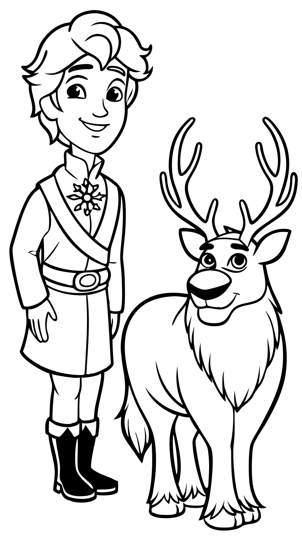 coloriage gelé kristoff